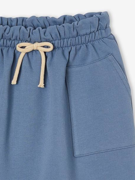 Fleece rok voor meisjes chambrayblauw+groen, gestreept+rood - vertbaudet enfant 