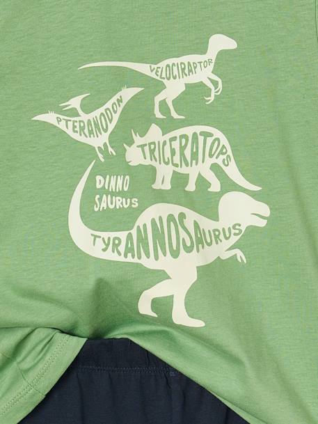 Vertbaudet set van 2 pyjama's voor jongens met gerecycled katoen, kort & lang groen - vertbaudet enfant 