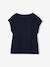 Effen Basics meisjesshirt met korte mouwen blauwgroen+ecru+marineblauw+snoepjesroze - vertbaudet enfant 