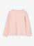 T-shirt Basics met hartjes en pailletten en lange mouwen ecru+roze (poederkleur) - vertbaudet enfant 