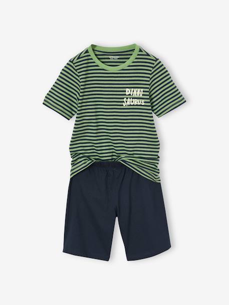 Vertbaudet set van 2 pyjama's voor jongens met gerecycled katoen, kort & lang groen - vertbaudet enfant 