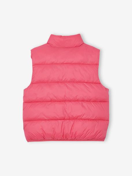 Licht mouwloze donsjas voor meisjes rozen+saliegroen - vertbaudet enfant 