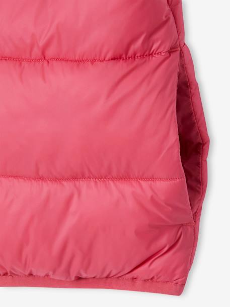 Licht mouwloze donsjas voor meisjes rozen+saliegroen - vertbaudet enfant 