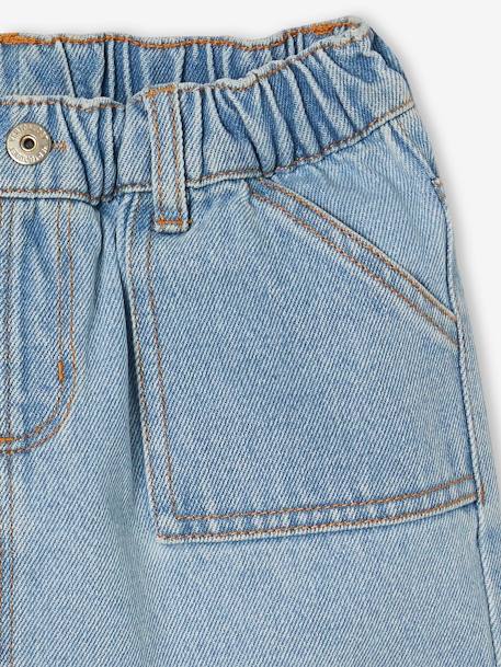 Jeans meisjesrok van Basics lichtblauw+middenblauw - vertbaudet enfant 