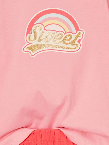 Lot 2 meisjespyjama's 1 regenboogmotief + 1 roze flamingo-motief turquoiseblauw - vertbaudet enfant 