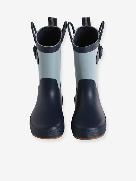 Regenlaarzen voor kinderen, kleutercollectie groen, bedrukt+veel blauw - vertbaudet enfant 