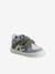 Leren sneakers met klittenband ecru+grijsblauw - vertbaudet enfant 