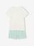 Lot 2 meisjespyjama's 1 regenboogmotief + 1 roze flamingo-motief turquoiseblauw - vertbaudet enfant 