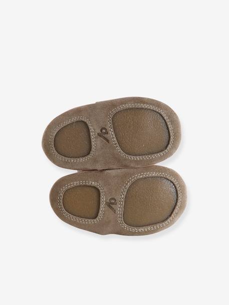 Elastische leren babyschoentjes in soepel leer goud+nachtblauw+oudroze+roze (poederkleur)+roze, bedrukt+veel roze+wit, bedrukt - vertbaudet enfant 