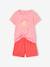 Lot 2 meisjespyjama's 1 regenboogmotief + 1 roze flamingo-motief turquoiseblauw - vertbaudet enfant 