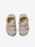 Gesloten sandalen met klittenband van leer voor baby's jeansblauw+zandbeige - vertbaudet enfant 