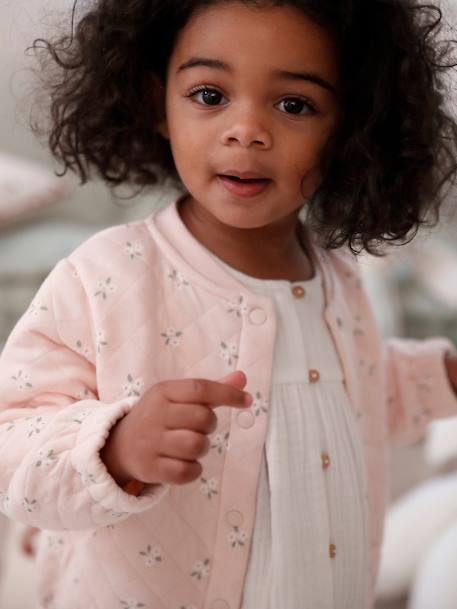 Gewatteerd babyvestje lichtroze - vertbaudet enfant 