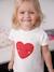 Set van 3 Basics T-shirts met lange mouwen ecru+rood, gestreept - vertbaudet enfant 