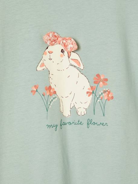 Meisjesshirt met dierenmotief abrikoos+grijsblauw - vertbaudet enfant 