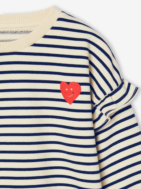 Marinetrui met ruches voor meisjes bleekblauw+marineblauw+oudroze+pioenroos - vertbaudet enfant 