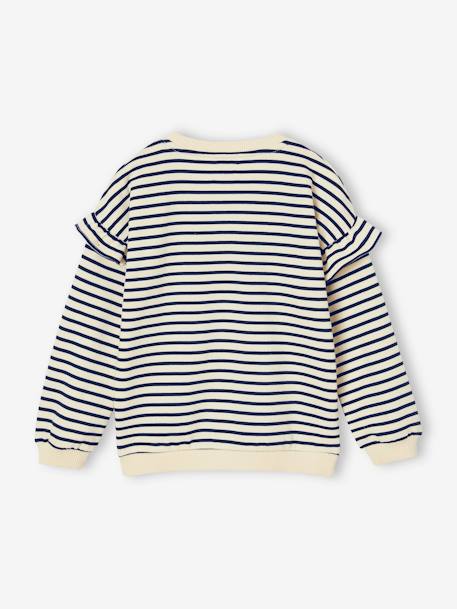 Marinetrui met ruches voor meisjes bleekblauw+marineblauw+oudroze+pioenroos - vertbaudet enfant 