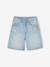 Bermuda jeans met geborduurde bloemen lichtblauw+middenblauw - vertbaudet enfant 