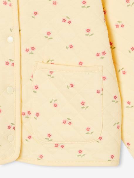 Meisjesset gewatteerd jack met bloemenprint + jurk rozen - vertbaudet enfant 
