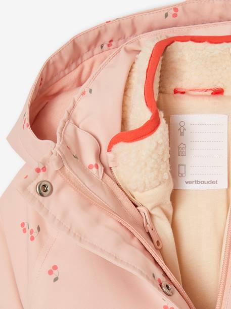 3-in-1 parka voor meisjes lichtroze - vertbaudet enfant 