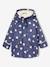 Regenjas voor meisjes met capuchon en sherpa voering antraciet+indigoblauw+meerkleurig - vertbaudet enfant 