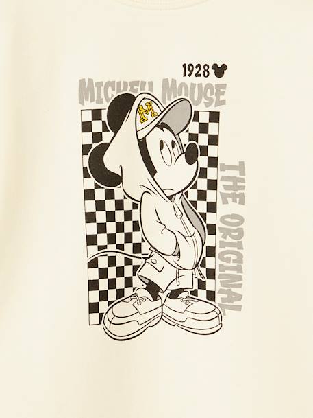 Bedrucktes Jungen Sweatshirt Disney MICKY MAUS Oeko-Tex ecru - vertbaudet enfant 