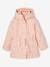 3-in-1 parka voor meisjes lichtroze - vertbaudet enfant 