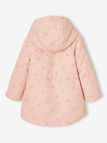 3-in-1 parka voor meisjes lichtroze - vertbaudet enfant 