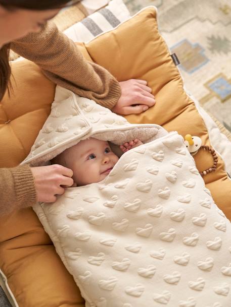 Jacquard reiszak met hartjes beige - vertbaudet enfant 