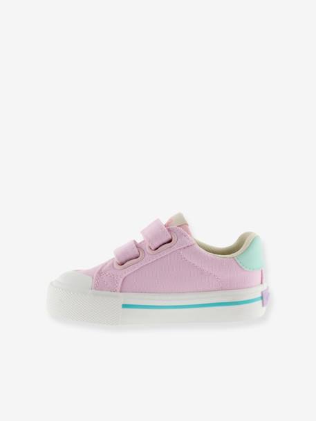 Kindersneakers van gekleurd canvas Tribu Tiras Lona VICTORIA® jeansblauw+rozen - vertbaudet enfant 