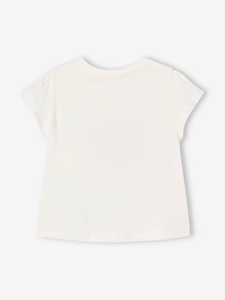Set van 3 Basics T-shirts met lange mouwen ecru+rood, gestreept - vertbaudet enfant 