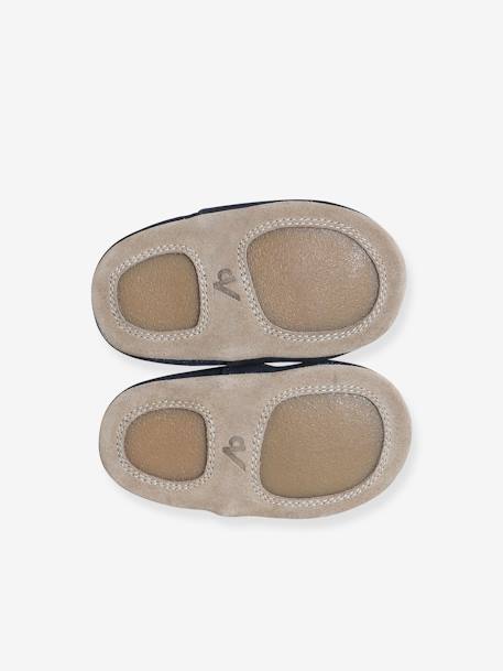 Elastische leren babyschoentjes in soepel leer goud+nachtblauw+oudroze+roze (poederkleur)+roze, bedrukt+veel roze+wit, bedrukt - vertbaudet enfant 