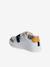 Leren geborstelde babysneakers ecru+marineblauw+veel wit - vertbaudet enfant 