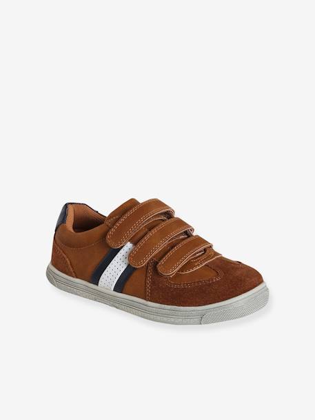 Tennisschoenen met klittenband voor jongens 6400+bruin - vertbaudet enfant 