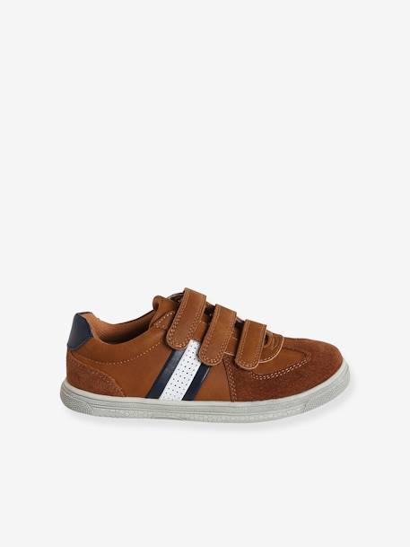Tennisschoenen met klittenband voor jongens 6400+bruin - vertbaudet enfant 