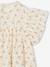 Jurk met bloemenprint van katoenen gaas beige+beige, bedrukt+lichtroze+vanille - vertbaudet enfant 