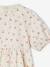 Jurk van lichte spijkerstof ongewassen denim+rozen+stone+vanille - vertbaudet enfant 