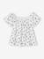 Blouse met bloemenprint voor meisjes wit - vertbaudet enfant 