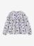 Meisjesblouse met ruches met bloemenprint ecru+marineblauw+wit, bedrukt - vertbaudet enfant 