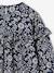 Meisjesblouse met ruches met bloemenprint ecru+marineblauw+wit, bedrukt - vertbaudet enfant 