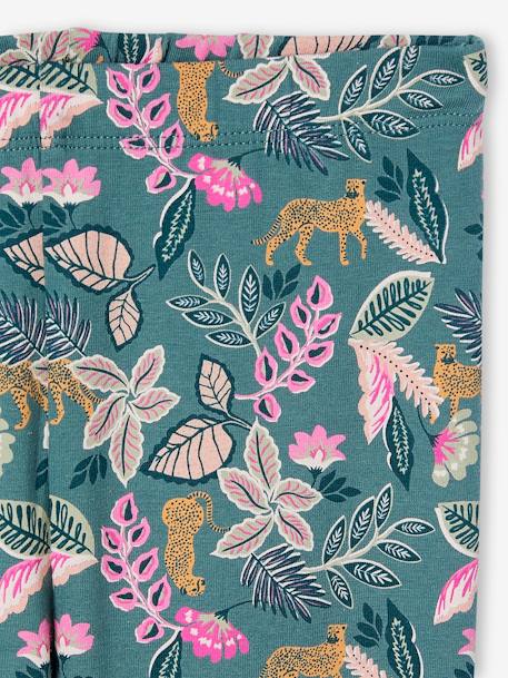 Bedrukte legging voor meisjes amandelgroen+blauw+blauwgroen+groen, bedrukt+inktblauw+roze, bedrukt+zachtpaars - vertbaudet enfant 