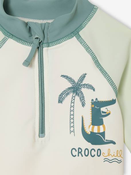 Badpakset T-shirt met UV-bescherming + short + babyhoed mintgroen - vertbaudet enfant 