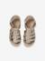 Kindersandalen met meerdere bandjes goud+zwart - vertbaudet enfant 
