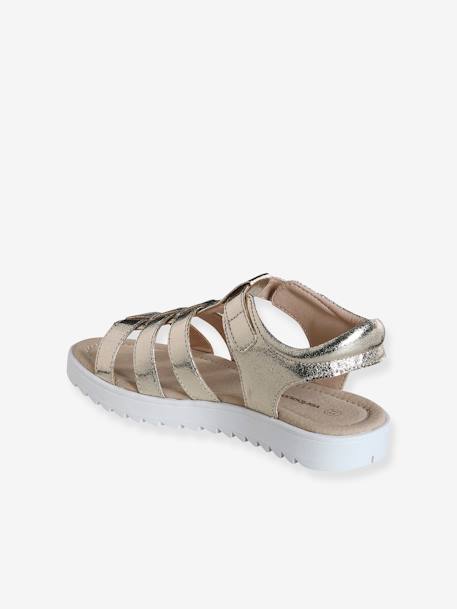 Kindersandalen met meerdere bandjes goud+zwart - vertbaudet enfant 