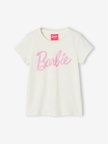 Kurzer Mädchen Schlafanzug BARBIE mit Glanzmotiv snoepjesroze - vertbaudet enfant 
