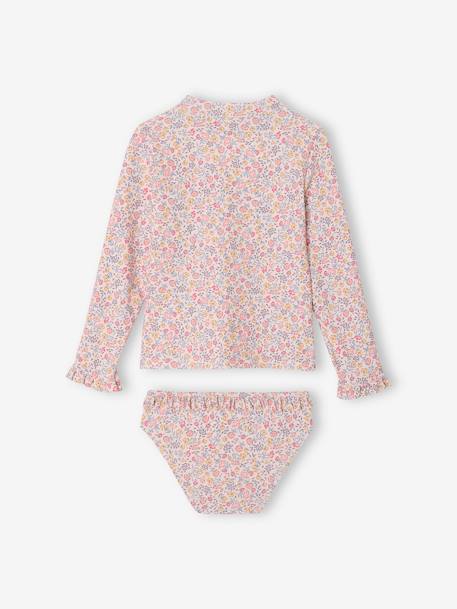 Anti-UV bikini voor meisjes lichtroze - vertbaudet enfant 