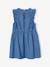 Denim meisjesjurk met ruches stone - vertbaudet enfant 