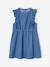 Denim meisjesjurk met ruches stone - vertbaudet enfant 