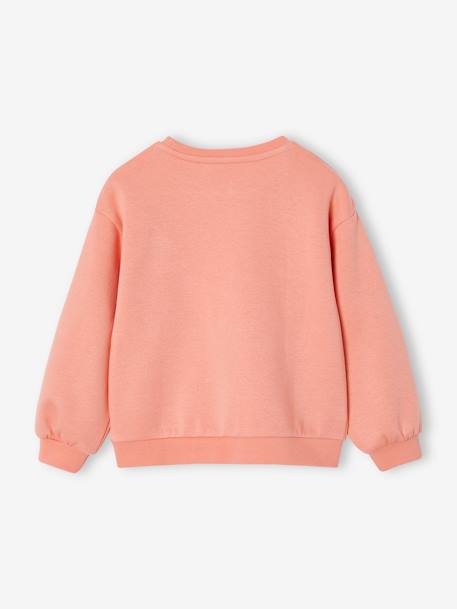 Basic meisjessweater met motief antraciet+donkerpaars+inktblauw+koraal+pioenroos+salie+vanille - vertbaudet enfant 