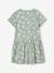 Meisjesjurk met print beige, bedrukt+groen, bedrukt+groengrijs+meerkleurig - vertbaudet enfant 