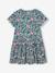 Meisjesjurk met print beige, bedrukt+groen, bedrukt+groengrijs+meerkleurig - vertbaudet enfant 